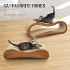 2 in 1 Cat Scratch Pads, Cat Scratcher, Durable Board Pads Prevents Furniture Damage,Large,Wood
