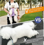 Pawaboo Pet Carrier Backpack, Adjustable Pet Front Cat Dog Carrier Backpack Travel Bag, Legs Out, Easy-Fit for Traveling Hiking Camping for Small Medium Dogs, Medium Size, Purple