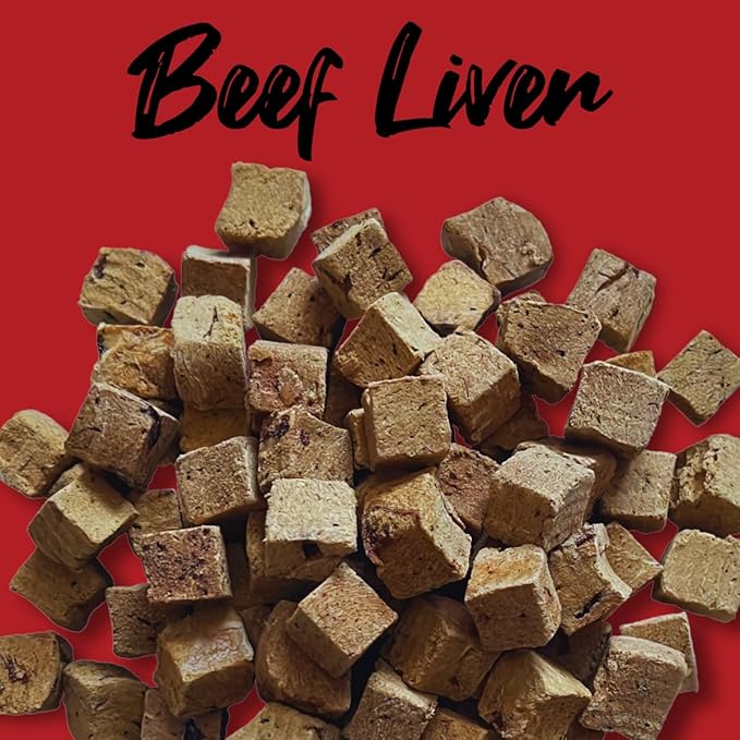 Freeze Dried Beef Liver for Dogs & Cats – Single Ingredient Dog Treats – USA Sourced & Made – High Protein, All Natural, Grain Free – Raw Freeze-Dried Training Treats (3oz)