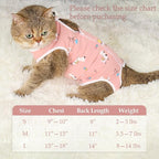 ANWA Cat Recovery Suit - Breathable Cat Onesie for Cats After Surgery Female, Kitten Surgery Recovery Suit Female Abdominal Wounds