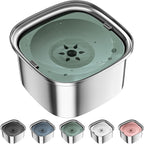 UPSKY 3L Dog Water Bowl 101oz Stainless Steel Dog Bowl No Spill Large Capacity Dog Food Water Bowl Slow Water Feeder, Spill Proof Pet Water Dispenser Vehicle Carried Travel Water Bowl