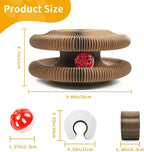 Magic Twist Cat Toy, Collapsible & Double-Sided Infinity Design Kitten Scratching Pad, Eco-Friendly Cardboard, Long-Lasting Interactive Play Toy for Indoor Kittens, 2 Pack