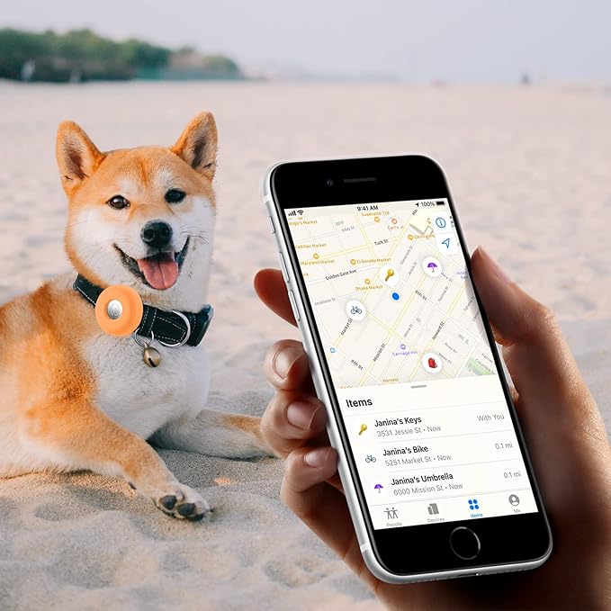 Compatible with Airtag Holder for Dog Collar, Cibaabo Silicone Air Tag Case Cover Compatible with Apple Airtags for 0.8-1.2inch Cat Pet Collar Harness Loop