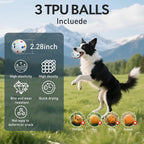 Automatic Ball Launcher for Dogs - Dog Ball Thrower Launcher with 3 Etpu Sphere, 3 Adjustable Distances (20ft/33ft/46ft), Interactive Thrower Machine, Mental Stimulation Dog Toys