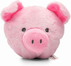 Flourish Pets 2 in 1 Multi-Layer Chew Toy for Active Dogs | Non-Toxic BPA Free Double Stitched Soft Fabric Exterior Dog Toys | Long-Lasting Dog Plush Toys - Pig 3.5"