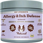Natural Dog Company Aller Immune Chews 90 ct, Vet Strength High-Concentration Senior Dog Allergy Relief with 2.4X Colostrum, 2X Salmon Oil & 1.5X Probiotics, Supports Immune, Skin, Coat & Gut Health