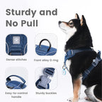 Pawaii No Pull Dog Harness with Pet ID Tag,Reflective Strips No Choke Front O Ring Breathable Mesh Adjustable Soft Padded Pet Vest with Easy Control Handle for Large Dogs