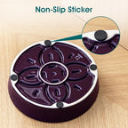 vancasso Ceramic Slow Feeder Dog Bowls, Puzzle Dog Food Bowls with Floral Maze, Anti -Slip Pet Food Dish for Small Breed, 0.6 Cups, Purple