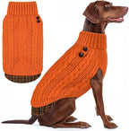 KYEESE Dog Sweater Stretchy Knitwear Medium Dogs Sweater with Gingham Patchwork Soft Pullover Dog Sweaters for Medium Dogs Girl Comfy Pet Coat for Fall Winter Cold Weather
