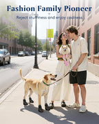 Dog Shoes for Hot Pavement, Breathable Dog Boots Paw Protectors with Adjustable Straps & Non-Slip Sole, Easy On & Off, Waterproof, Easy-Cleaning Silicone Outdoor Dog Booties for Beach and Snow