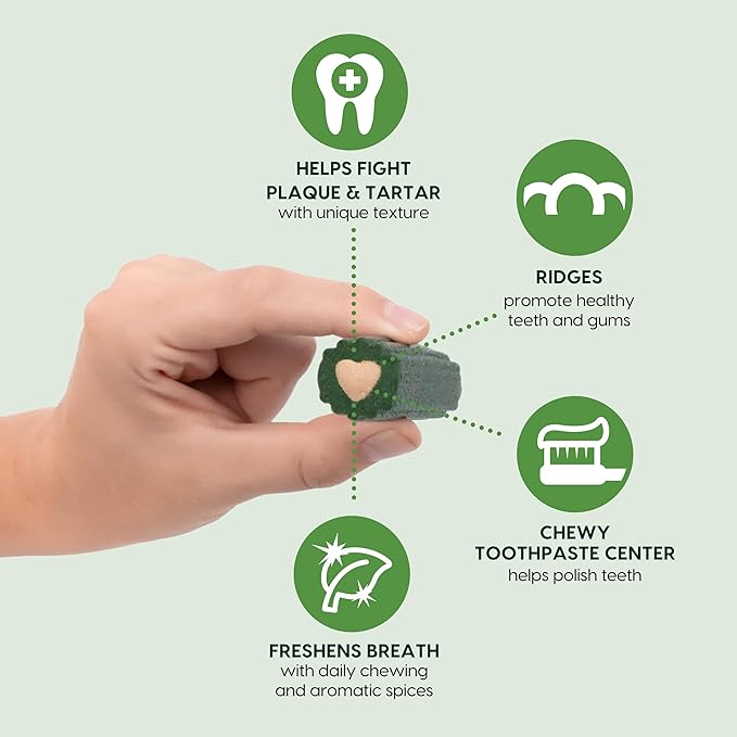 ARK NATURALS Brushless Toothpaste, Dog Dental Chews for Large Breeds, Freshens Breath, Helps Reduce Plaque & Tartar, 18oz, 1 Pack