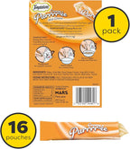 Temptations Creamy Puree Squeezable Lickable Wet Cat Treat with Cheese, 0.42 oz. Tubes, 16 Count