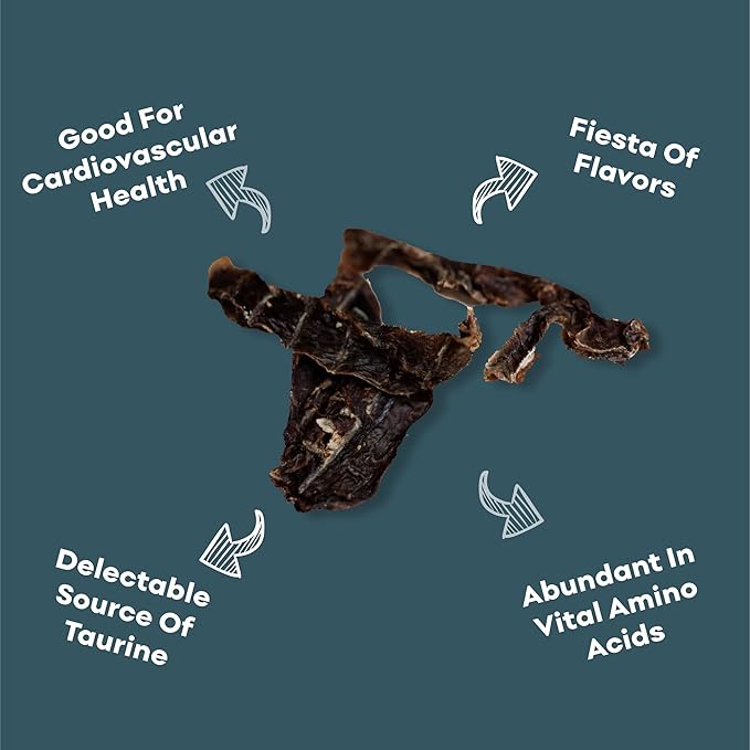 Skona PetFood Pork Heart Jerky Dog & Cat Treats, Single-Ingredient, High Protein Training Snacks, Natural & Healthy, USA Made, Rich in Nutrients, Supports Heart, Eye & Dental Health, 4oz