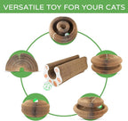 Kitty Kurlz Accordion Magic Organ Cat Scratcher Toys for Indoor Cats - Cardboard Cat Scratching Board Ball Scratcher Pad 3 Pack