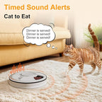 Automatic Cat Feeder, 6 Meal Timed Pet Dispenser Easily Programmable &Easy to Clean, Auto Feeder for Cats/Small Dogs(Black)