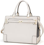 Fashion Pet Carrier Dog Cat Carrier Purse Soft-Sided Leather Handbag Pet Tote Bag for Small Dogs Puppy and Cats TSA Airline Approved (Beige)