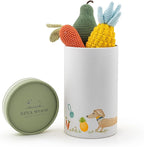 Organic Cotton Squeaky Dog Toys Fruits & Veggies Dog Toy Pack - Handmade Knit Dog Accessories, for Small Medium Dogs, Puppy Essentials and Puppy Toys Perfect Dog Gift