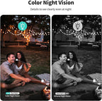 Wireless Security Cameras Outdoor/Indoor,2K UHD WiFi Smart Security Camera,Battery Powered,Motion Detection, 2-Way Audio,Color Night Vision,Weatherproof,Cloud/SD Storage for Home Security,4 pack