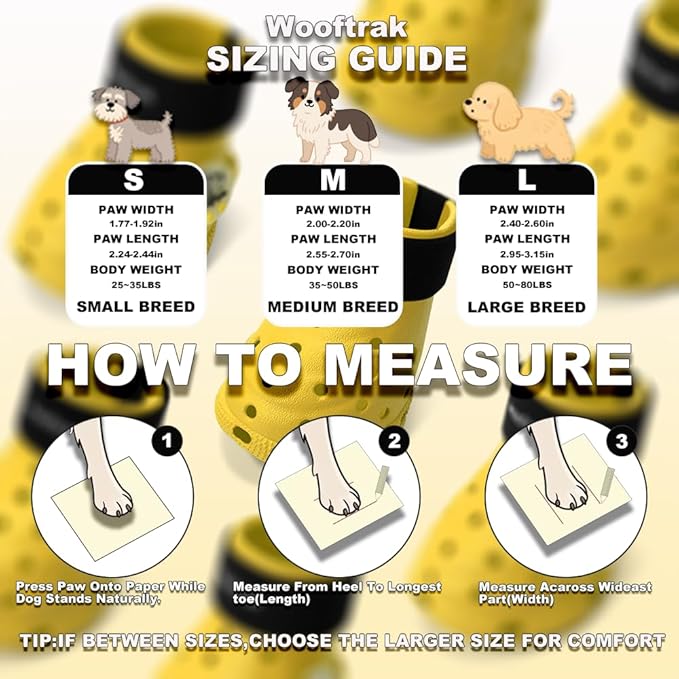 Dog Shoes Breathable Dog Shoe for Hot Pavement, Dog Booties and Paw Protectors, Non-Slip Waterproof Dog Sandals Boots (Yellow+Black, S: (2.3’’x1.8'')(L*W))
