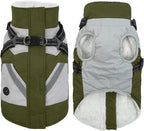 IECOii Dog Coats for Small Dogs Winter Harness Zip Up - Green,XSmall - Warm Fleece Lined Small Dog Winter Coat with D Ring,Waterproof Puppy Coats Dogs Snow Jackets Snowsuit Chihuahua Papillon Maltese