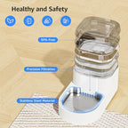Gravity 4.5L Dog and Cat Water Bowl Dispenser, Automatic Stainless Steel Dog Water Bowl, 100% BPA-Free, Self-Filling Large Capacity Pet Water Feeder for Dogs and Cats