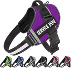 JSXD Dog Harness,No-Pull Service Dog Harness with Handle Adjustable Outdoor Pet Dog Vest 3M Reflective Nylon Material Vest for Breeds,Easy Control for Small Medium Large Dogs