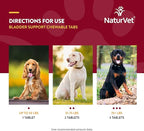 NaturVet – Bladder Support for Dogs – Plus Cranberry | Supports Healthy Bladder Control & Normal Urination | 60 Time Release Chewable Tablets