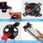 Dog Travel Water Bottle Collapsible Bowls, 2 in 1 Pet Food Container with Collapse Bowls, Outdoor Portable Water Bowls for Walking, Traveling, Camping and Hiking (White)