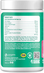 Doggie Dailies Skin & Coat Supplement Support, Salmon Oil for Dogs Skin and Coat with Collagen, Omega 3, Krill Oil, Biotin, & Coconut Oil for Dogs (Duck) 225 Soft Chews