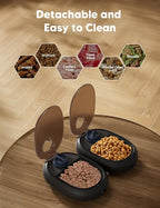 WOPET Automatic Cat Feeder, 48-Hour Programmable Pet Food Dispenser, Built-in Ice Gel Pack for Freshness – Ideal for Wet Food, Yogurt & Canned Meals – Perfect for Cats, Kittens & Small Dogs