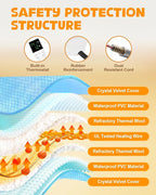 Upgrade Dog Cat Heating Pad with 2 Covers&840D Storage Bag,Adjustable Temperature Electric Pet Heating Pad with Timer,Waterproof Heated Bed Mat with Chew-Proof Cord,M