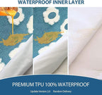 Round Dog Bed for Small Dogs & Cats -Washable Dount Cute Cat Bed for Indoor Cats, Orthopedic Sherpa Fleece Soft Cozy Calming Pet Bed with Removable Zipper Cover (Blue, (23x23x8inches))