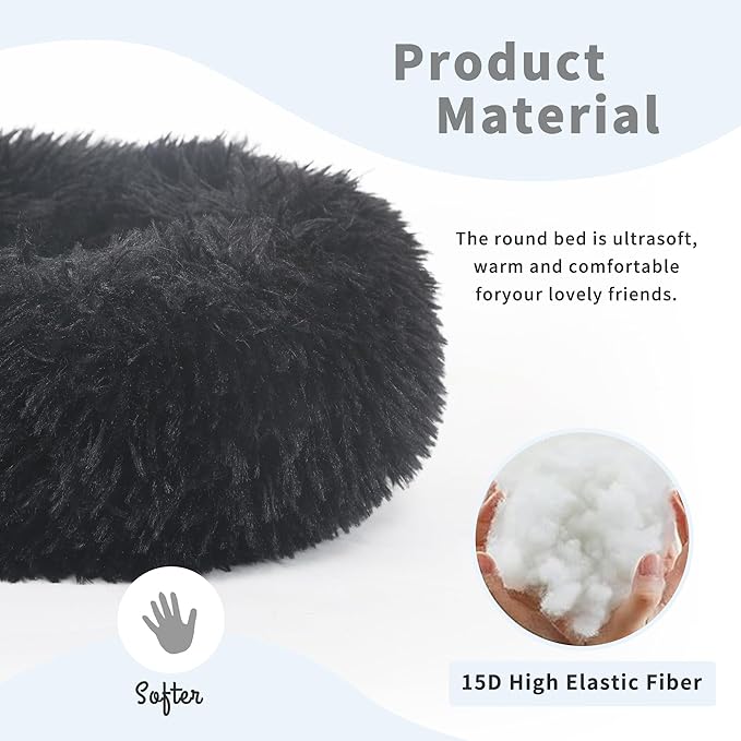 Ferret Bed Cave and Hideouts Burrowing Pet Bed for Guinea Pigs and Other Small Animals 11.8 inch for Cage Black