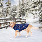 BINGPET Dog Sweater - Christmas Winter Warm Dog Clothes - Turtleneck Sweater for Small Medium Large Dogs - Classic Snowflake Doggy Knitwear Clothes