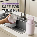 Insulated Dog Water Bottle with Travel Bowl, Dog Lover Gift, Portable Water Bottle Dispenser, Accessories for Car, Hiking, Camping, Outdoor, Leak-Proof, Detachable (Pale Mauve)