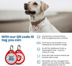 Dog Tags Personalized, QR Code Pet ID Tags for Dog Collar, Online Profile, Scan Location Alerts, Red