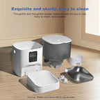 Automatic Cat Feeder, 4L Cat Food Dispenser with 10s Voice Recorder, Pet Feeder up to 8 Meals per Day, Timed Cat Feeder with Dry Food Sealed Ring (Jade White, 4L)