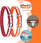 PaiPaitek Shock Collar Replacement Strap for Most of Training Collar, 3/4 Inch Dog Collar Replacement for Wireless Fence and Bark, Adjustable Reflective TPU Collar Strap - 2 Pack