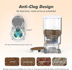 Automatic Cat Feeder - 5L Anti-Clog Cat Food Dispenser with Freshness Preservation, 1-6 Meals/Day, Programmable Portions, 10s Voice, 180-Day Battery Life, Auto Pet Feeder for Multi Cats & Dogs