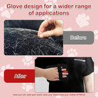 braxan 4 Pcs Electrostatic Pet Hair Removal Gloves, Reusable Pet Cat Dog Electrostatic pet Hair Remover for Couch, Furniture, Carpet, Curtain, Double-Sided Grooming Gloves