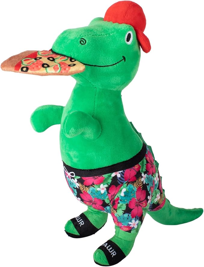 Fringe Studio Pizzasaurus REX Plush Dog Toy, Pet Shop Collection (314431)