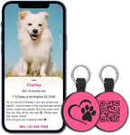 MYLUCKYTAG Silent Silicone QR Code Dog Tags - Scan QR for Instant Pet Location Alert Email