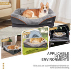 JOYELF XLarge Memory Foam Dog Bed, Orthopedic Dog Bed & Sofa with Removable Washable Cover and Squeaker Toy as Gift
