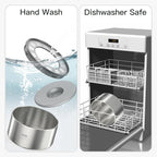 2L No Spill Water Bowl for Dogs, Double-Wall Stainless Steel with Splash-Proof Paws Lid and Floating Disk, Non-Slip Base, Easy to Clean Slow Water Feeder for Small Medium Dogs