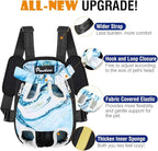 Pawaboo Pet Carrier Backpack, Adjustable Pet Front Cat Dog Carrier Backpack Travel Bag, Legs Out, Easy-Fit for Traveling Hiking Camping for Small Medium Dogs Cats Puppies, Extra Large, Blue Marble