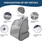 Dog Backpack Carrier,Pet Carrier for Cat/Small Dogs/Bunny,Ventilated Mesh Dog Backpack,Dog Travel Bag,Dog Bag,Small Dogs/Medium Cats Fit Up to 11lbs,Foldable Dogs Carrying Backpack