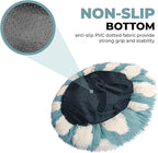 Whiskers & Friends Cat Bed, Cat Beds for Indoor Cats Washable, Orthopedic Soft Fluffy Round Calming Pet Bed for Small to Large Kitty Kittens & Dogs, Small Dog Beds & Furniture