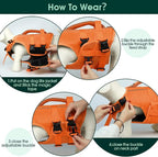 Kuoser Dog Life Jacket High Flotation, Reflective Dogs Life Vest for Swimming Boating, Adjustable Small Medium Large Dog lifejacket, Lightweight Dogs Life Preserver Rescue Handle Spring Summer Pool