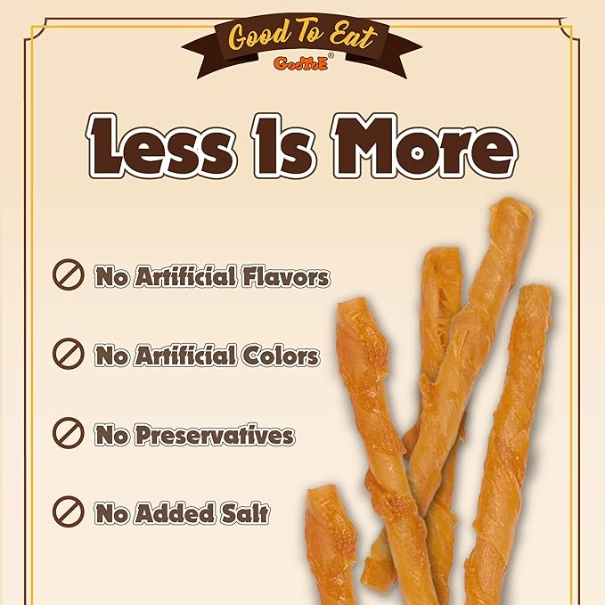 Gootoe Turkey Tendon Dog Treats, Twists (S) 5 oz, USA-Sourced Turkey Tendon, Natural Snack, Premium Puppy Chews, Hypoallergenic, Rawhide-Free, Reseal Value Bags, Sizes for Small Dogs