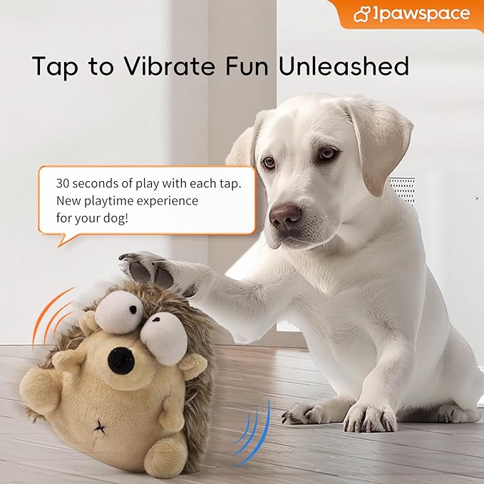 Interactive Dog Toy That Moves Active Ball for Dogs with Rechargeable Battery, Self Moving Balls and Plush Cover for Small & Medium Dogs to Chase, Barking Dog Toy Hedgehog (1 pack, Hedgehog)